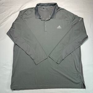 Adidas Mens Climacool Long Sleeve Performance Polo Shirt Size 2XL